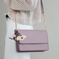thumbnail image 2 of Unique Bargains 1 Pc Handbag Charm Cute Rope Handbag Accessories Dark Brown Khaki, 2 of 6