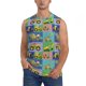 thumbnail image 1 of Fotbe Construction Machinery Men's Camiseta sin Mangas Estampada para Hombres, Playera Casual para Gimnasio, Entrenamiento, Playa-Medium, 1 of 7