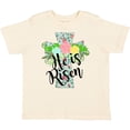 thumbnail image 3 of Inktastic He is Risen Floral Print Cross with Beautiful Flowers Boys or Girls Toddler T-Shirt, 3 of 5