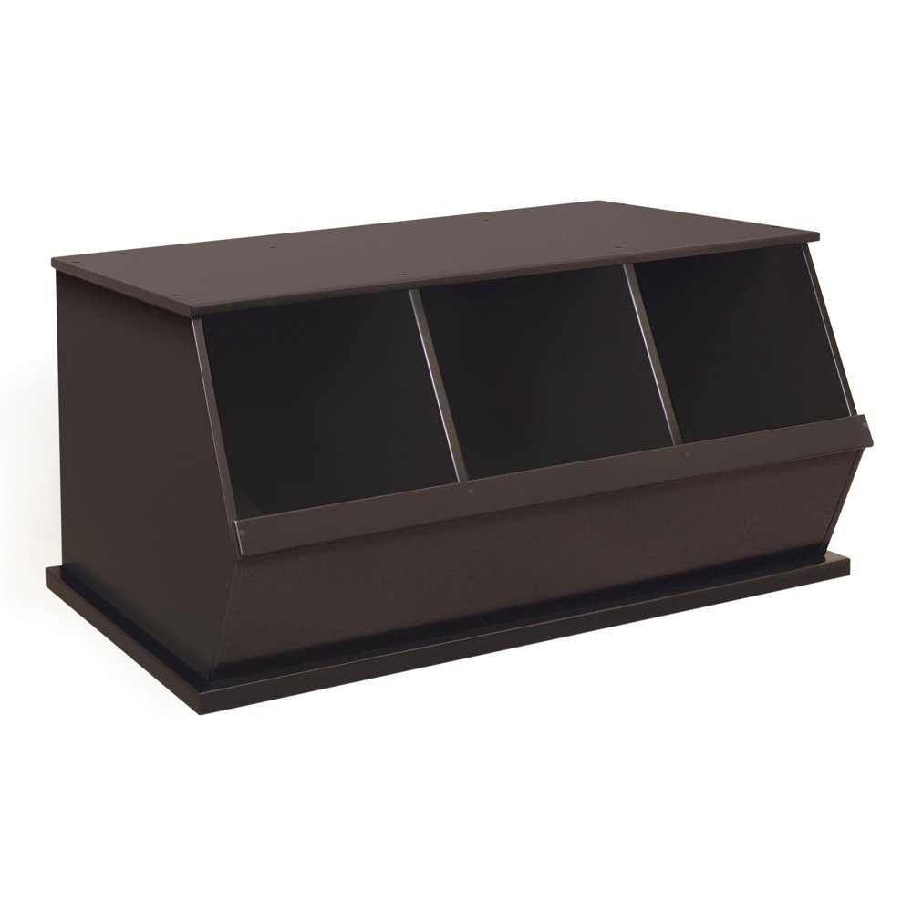 badger basket three bin stackable storage cubby