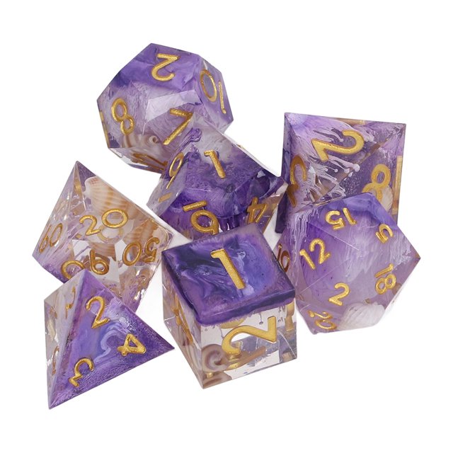 Dados poliédricos, 7 piezas de resina para juegos de rol, juego de dados poliédricos, dados poliédricos de resina, claridad notable