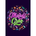 thumbnail image 2 of America Forever Flags Mardi Gras Festival, Mardi Gras House Flag, Masquerade Masks Fleur De Lis Carnival 28 x 40 Inch Double Sided Seasonal Yard Outdoor Holiday Decorative Flag, 2 of 3