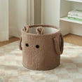 thumbnail image 5 of Laundry Basket Foldable Hamper | Cloth Storage Bin with Sturdy Sisal Rope Handle | Large Capacity Dirty Clothes Organizer | Rainproof & Standable | Coffee or White | 26x26x26cm, 5 of 6