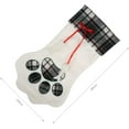thumbnail image 2 of Naler 2 Pack Christmas Stockings,18" Dog Cat Paw Plush Plaid Hanging Christmas Stocking for Home Xams Party Holiday Decorations,0.441lb, 2 of 6