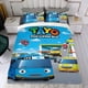 thumbnail image 4 of Tayo el Pequeño Autobús Conjunto de sábanas temático, trío de piezas, cómodo y amigable con la piel, diseño único, regalo de decoración para el hogar para familiares, amigos y fans,135cm *200cm, 4 of 6