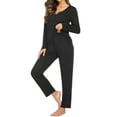 thumbnail image 5 of Avidlove Maternity Nursing Pajamas Set Labor Delivery Breastfeeding Sleepwear Long Sleeve Top and Long Pants Pjs Pregnancy Sleepwear, 5 of 7