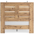 thumbnail image 4 of Signature Design by Ashley Larstin Queen Panel Headboard, Tan Brown, Rustic Wood-Look Headboard with Slatted Design, 4 of 5