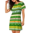 thumbnail image 2 of Logiee St. Patrick's day in green colors Print Nightgowns for Women,Soft Short-Sleeved Lightweight Sleepwear, Loose Sleepshirts, 2 of 6
