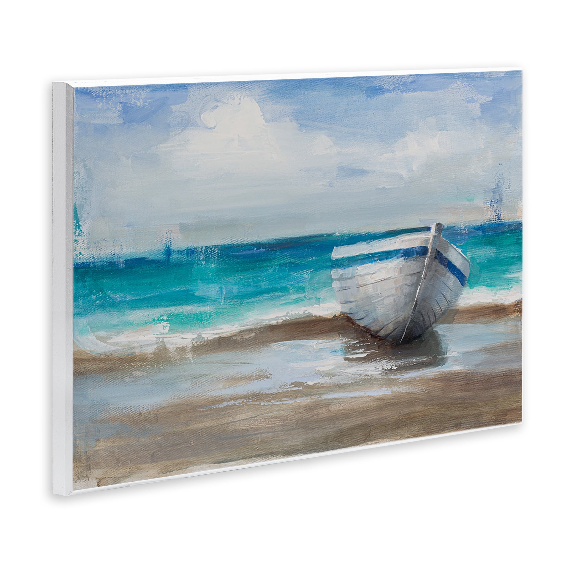 Stupell Industries Painterly Boat On The Shore Wall Plaque Art, design by Cloverfield & Co.