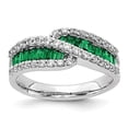 thumbnail image 4 of 14K White Gold Emerald Diamond Ring (0.593Cttw) Ring Size 7, 4 of 4