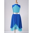 thumbnail image 3 of inhzoy Liturgical Praise Dance Dress for Girls Sleeveless Worship Church Robe Costume,Sizes 6-16 Blue 12, 3 of 8