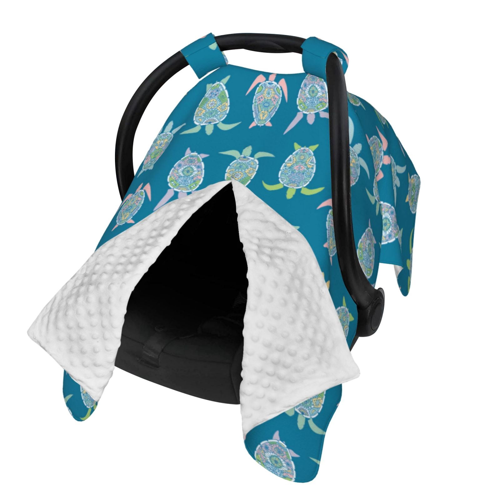 Naloa Sea Turtle Baby Car Seat Cover, Breathable Baby Carrier Cover, Multiuse Baby Carrier Cover & Nursing Breastfeeding Cover