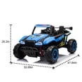 thumbnail image 6 of 2 Seater 24V Ride on Toys for Big Kids, Powered Ride on UTV for Boys Girls, Ride on Cars with Remote Control, Bluetooth Music, LED Light, Spring Suspension, 4 Wheeler Electric Cars for Kids 3-8, Blue, 6 of 10