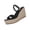 Black, variant on Women Espadrille Wedge Sandals Thin Strap Shoes Comfortable For Beach Travel Casual Daily Outdoor Activities