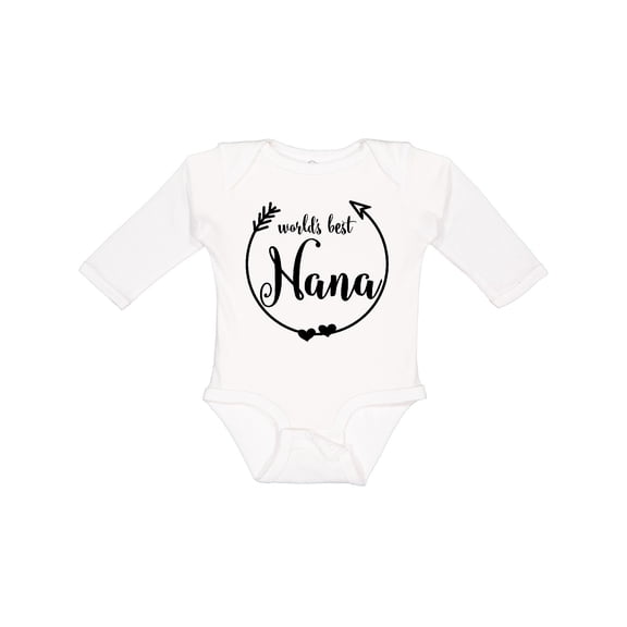 Inktastic World's Best Nana Girls Long Sleeve Baby Bodysuit