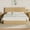 Natural-Metal Platform, variant on Vanress Modern Queen Size Bed Frame with LED Lights, Metal Platform Bed Frame with Headboard, Floating Base, Silent Heavy Duty Steel Frame Support, No Box Spring Needed, Walnut