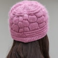 thumbnail image 4 of Ksopiavobs Women's Visor Beanie Trendy Warm Hat Winter Wool Lined Elastic Knitted Hat, 4 of 7