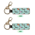 thumbnail image 2 of Wukai Christmas Dachshund Print Leather Car Keychain, Universal Key Fob Keychain, Leather Key Chain Holder for Men and Women,360 Degree Rotatable, 2 of 5