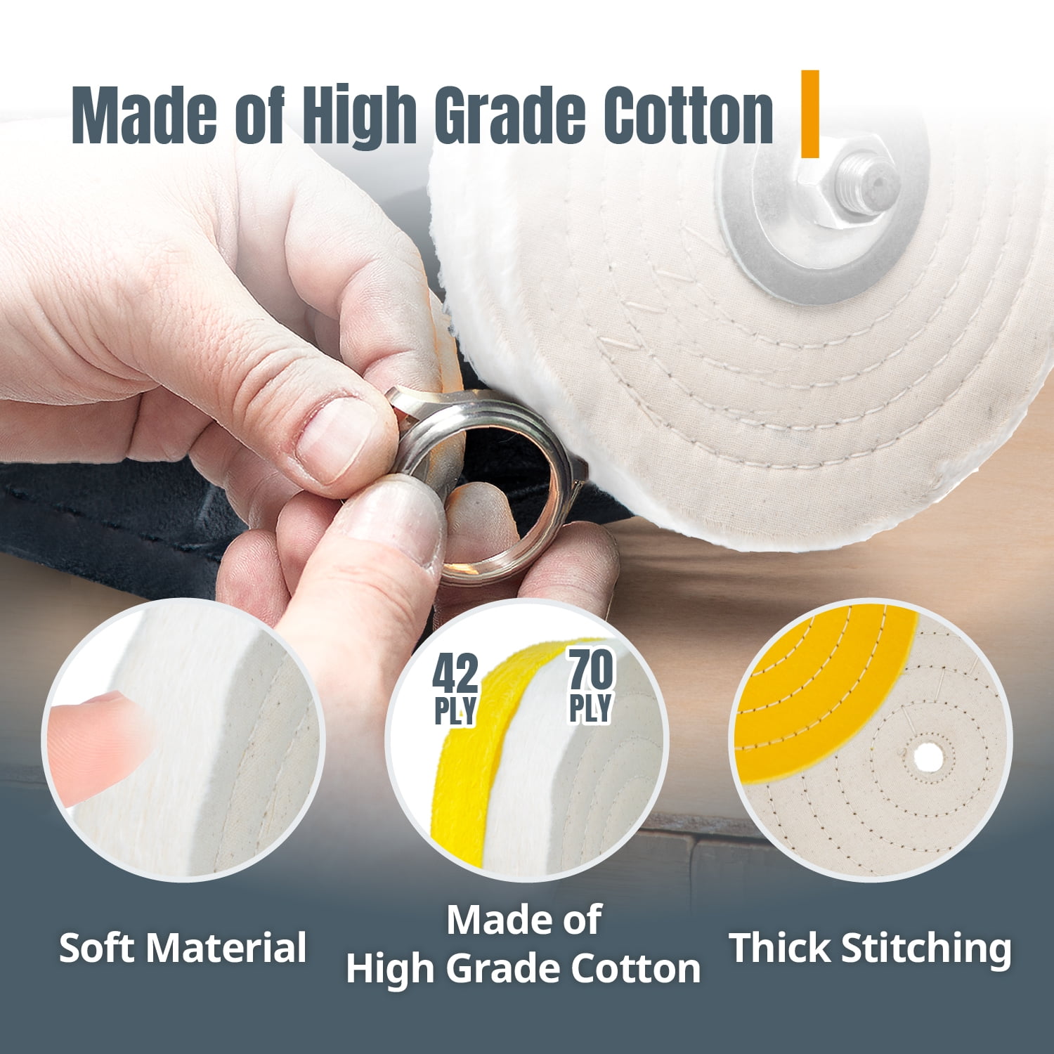 8 Kit Ruota Lucidante In Pollici Per Smerigliatrice Da Banco | Prodotti - Foto 3