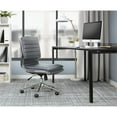 thumbnail image 2 of Office Star Products Armless Mid Back Manager's Faux Leather Chair - Charcoal with Chrome Base, 2 of 7