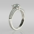 thumbnail image 3 of HeartsAndYou 2.5ct Heart Moissanite 3 Row Accent Solitaire Engagement Ring for Women 18k White Gold over Silver, 3 of 5