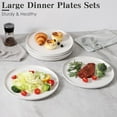 thumbnail image 5 of Ceramic White Dinner Plates Set of 6 for Kitchen, 10.5 inch Large Serving Dishes Sesame Glaze Porcelain for Gifts Salad Pasta, Scratch Resistant, 5 of 5