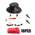 thumbnail image 2 of Snowman Kit Toy Wide Variety Snowman Dress Up Set Exquisite Workmanship Snowman Decorating Accessory Bright Color for Christmas Decor Outdoor, 2 of 10
