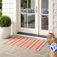 thumbnail image 4 of Safavieh Courtyard Caroline Striped Indoor/Outdoor Area Rug, Terracotta/Beige, 4' x 4' Square, 4 of 15