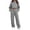 *Gray, variant on VBVC Women's 2 Piece Hooded Sweatsuit , Cowl Neck Cropped Pullover and Pants for Women , Ladies' Long Sleeve Tracksuit with Pockets, S-2XL