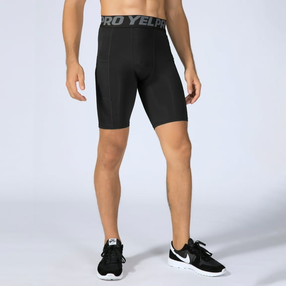 Sports Shorts Men Compression Running Shorts With Pocket Quick Dry Workout Gym Shorts Fitness Sport Leggings for Men