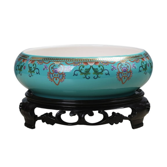 House Plants Indoors Live Floral Planter, Classical Style Ceramic Succulent Pots Planter & Water Lily Bowl