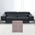 thumbnail image 3 of HomeRoots 487823 18.9 x 17.7 x 17.7 in. Red Linen Floral Ottoman, 3 of 5