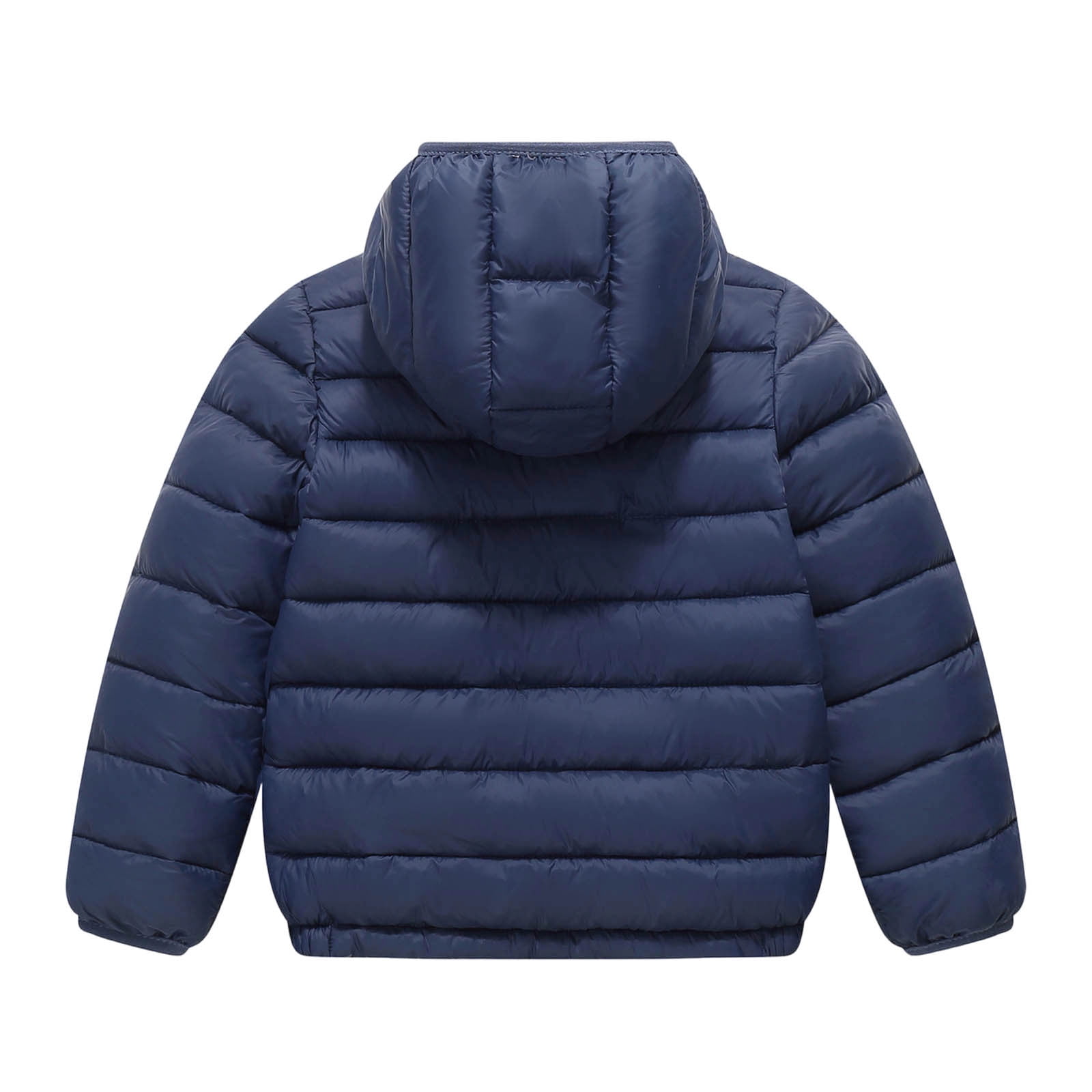 Jalioing Big Boys Winter Puffer Jacket Lightweight Long Sleeve Zipper Puffy Coat Solid Color Thermal Outerwear for Teen