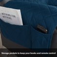 thumbnail image 2 of Stonecrest Recliner Cover, Reversible Slipcover, Stay in Place (Indigo, SD 34" T-Cushion Oversized Recliner), 2 of 7