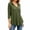 Army Green, variant on Plus Size Women Drawstring Hooded Tank, V Neck 3/4 Sleeve Curved Hem Breathable Loose Fit Soft Top for Casual