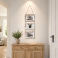 thumbnail image 5 of 6 Inch 3-Picture Wooden Frame Multi Photo Display Stand Rope Wall Mounted Picture Organizer Hanging Room Decor White, 5 of 7