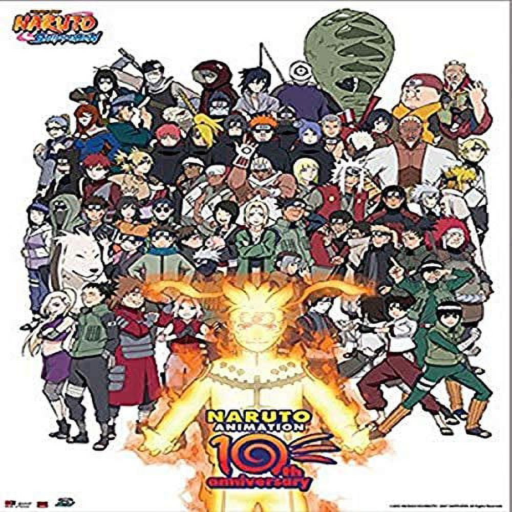 Wall Scroll - Naruto Shippuden - New 10th Anniversary Cast Anime Art ge60047