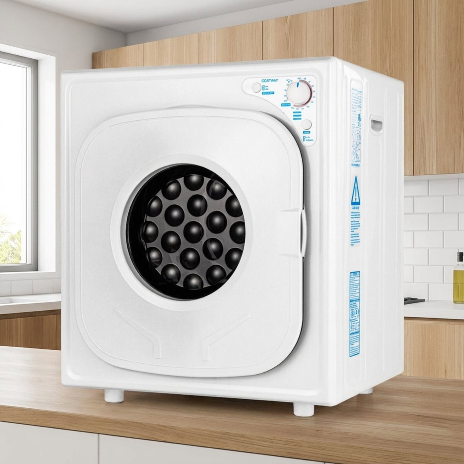 RUIE 1500W Portable Clothes Dryer 13.2 lbs Compact Laundry Dryer with Touch Panel, Wall-Mounted or Freestanding Dryer for Apartment Dorm RV, 5 Programs & Sensor Dry, White
