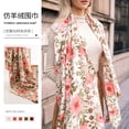 thumbnail image 2 of Nvzi Bufanda grande con estampado elegante para otoño e invierno, con tacto de cachemira, chal largo grande, suave y cálido, estilo A, flor, 2 of 3