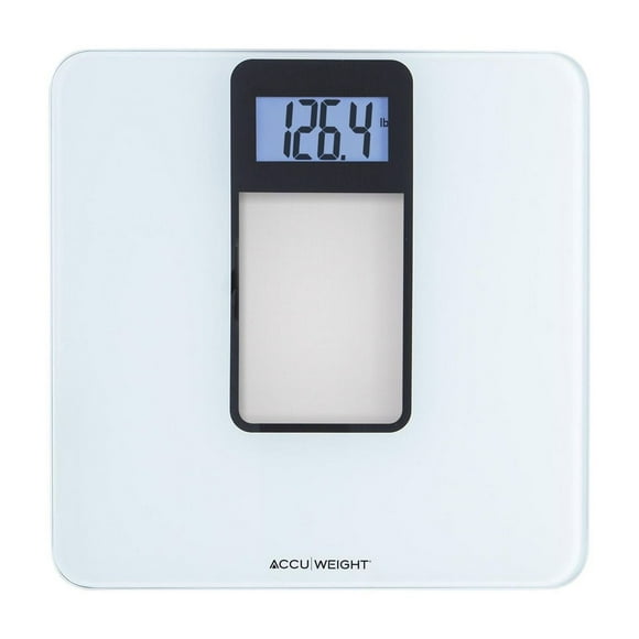 Accuweight 400 lb Digital Glass Bath Scale, Tempered Glass