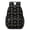 Black Cat Black Pattern, variant on Cat Head and Dog Paw Print 17" Waterproof Oxford School Backpacks for Teens, S-Shape Padded Straps, for School, Travel, Hiking, Camping