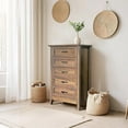 thumbnail image 2 of 2025 New Wood Vintage Dresser 5 Drawer, Tall Dresser for Closet, Dressers for Storage Organizer Clothes, for Closet Living Room, Kids Bedroom, Nursery Hallway Closet, 2 of 7