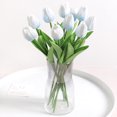 thumbnail image 3 of 5/10 piezas de flores artificiales, ramo de tulipanes, flores falsas de PE, decoración de boda, jardín, hogar, jardín, ramo, jarrón, decoración, plantas, 3 of 5