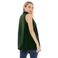 thumbnail image 3 of Women's Casual Solid Comfy Sleeveless Draped Open Front Cardigan S-3XL, 3 of 5