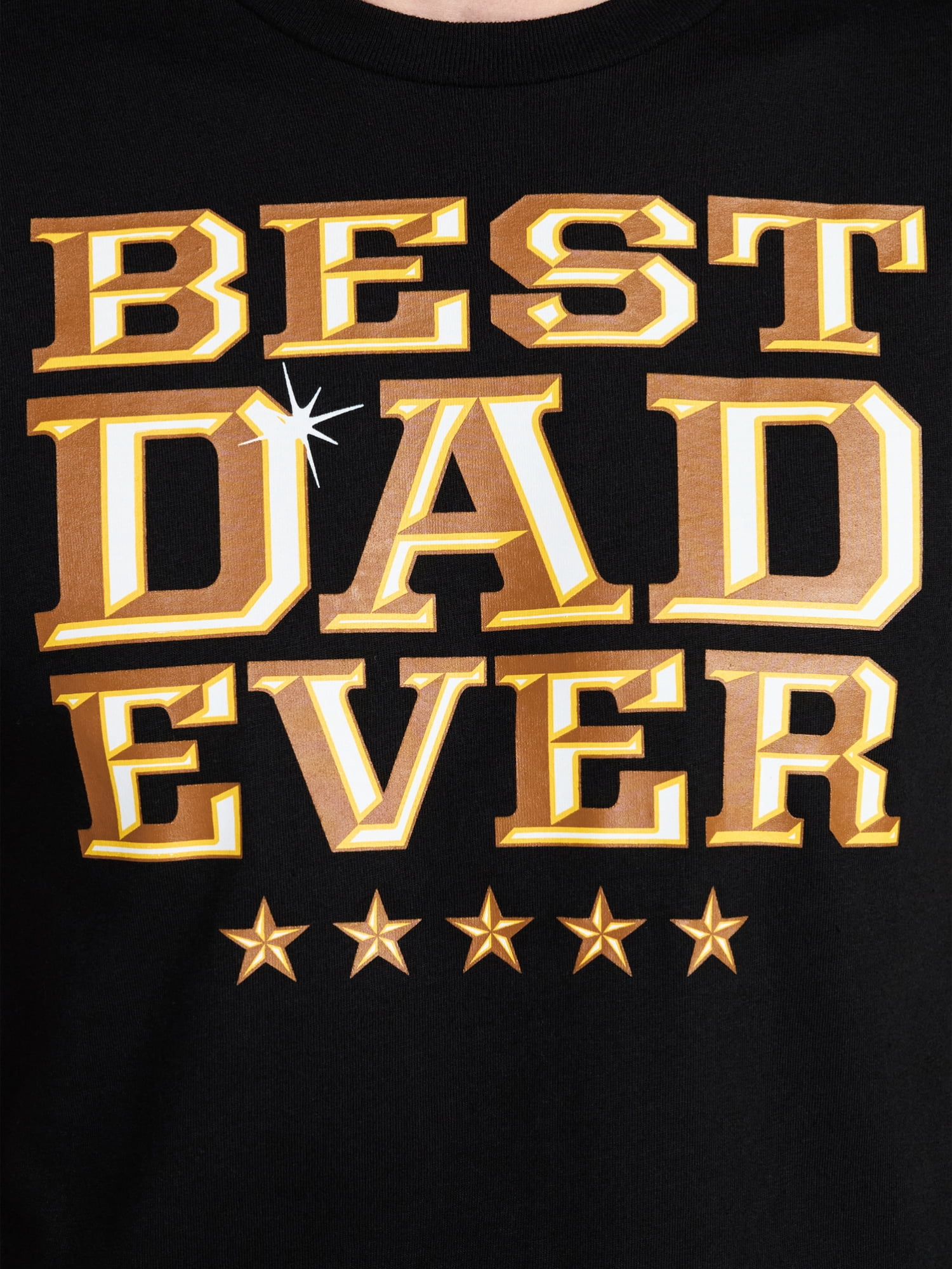 Father's Day Men's Best Dad Golden Graphic Tee by Way to Celebrate, Sizes XS-5XL