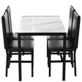 5Piece Dining Table Set for 4, Kitchen Table Set with Chairs, White
