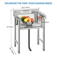 thumbnail image 4 of Dextrus Kitchen Sink Stainless Steel Single Bowl Freestanding Commercial Sink , Prep & Utility Washing Hand Basin for Restaurant, Laundry, Garage, Workshop Sink with Legs for Outdoor (29x25x37Inch), 4 of 6