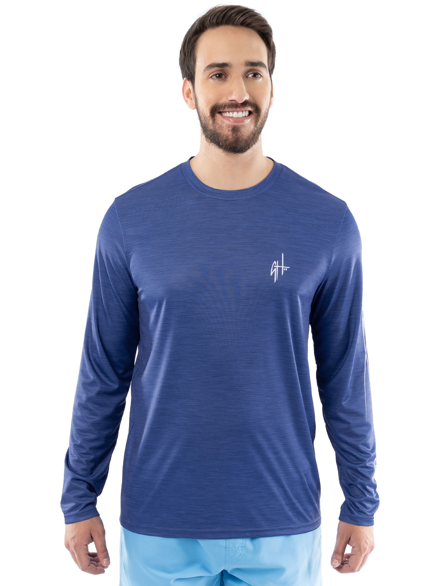 GH BY GUY HARVEY Men's Performance Long Sleeve Fishing Shirt, Sizes:S-3XL