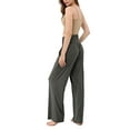 thumbnail image 5 of Liacowi Women Summer Casual Palazzo Pants Elastic High Waisted Wide Leg Long Lounge Trousers Solid Color Loose Flowy Beach Yoga Pants, 5 of 9