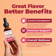 MaryRuths Toddler Multivitamin Liquid Drops, Ages 1 - 3, USDA Organic, Immune Overall Health, Orange Vanilla, Vegan, Dairy-Free, Gluten-Free, 1 fl oz